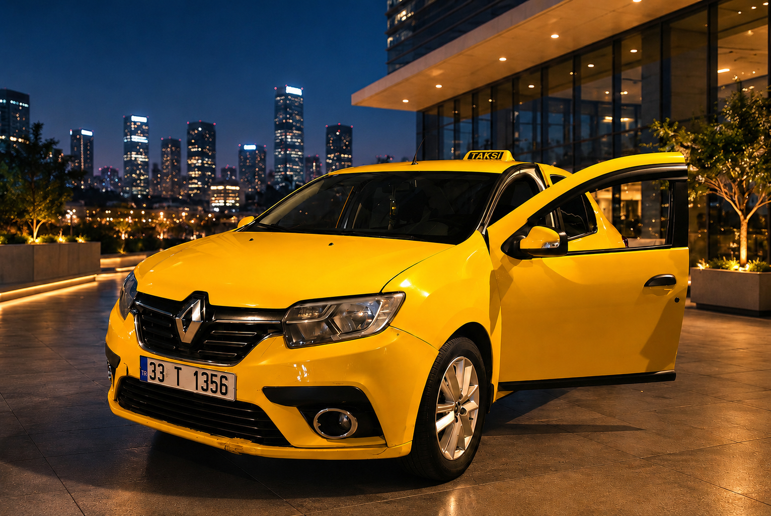 Mustafa Çokal sarı Renault taksi